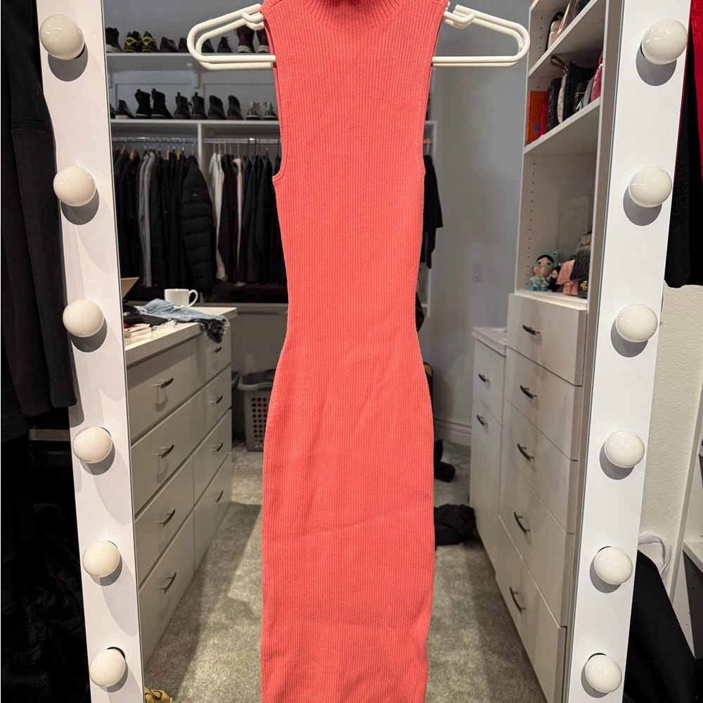 Babaton Coral Backless Dress